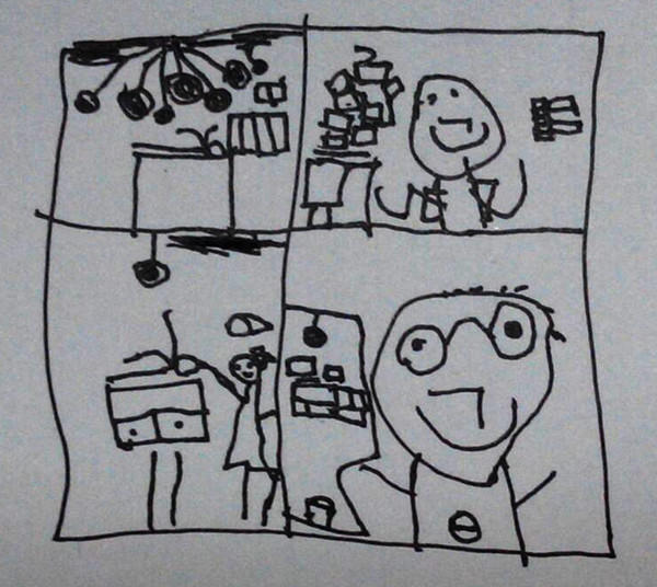 小小麦自创的四格漫画